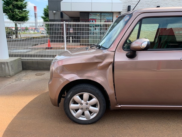 スズキ ラパン 左フロントフェンダー交換 | 鈑金修理事例 | 車の板金